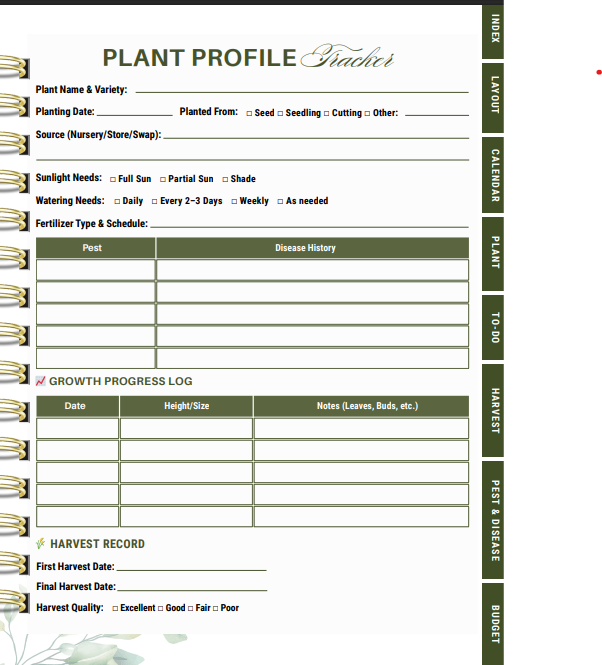 All-in-One Digital Inkory Gardening Planner